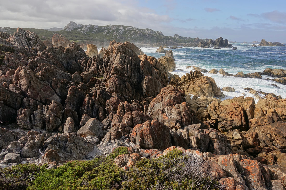 Rocky shoreline on the West Coast Tasmania