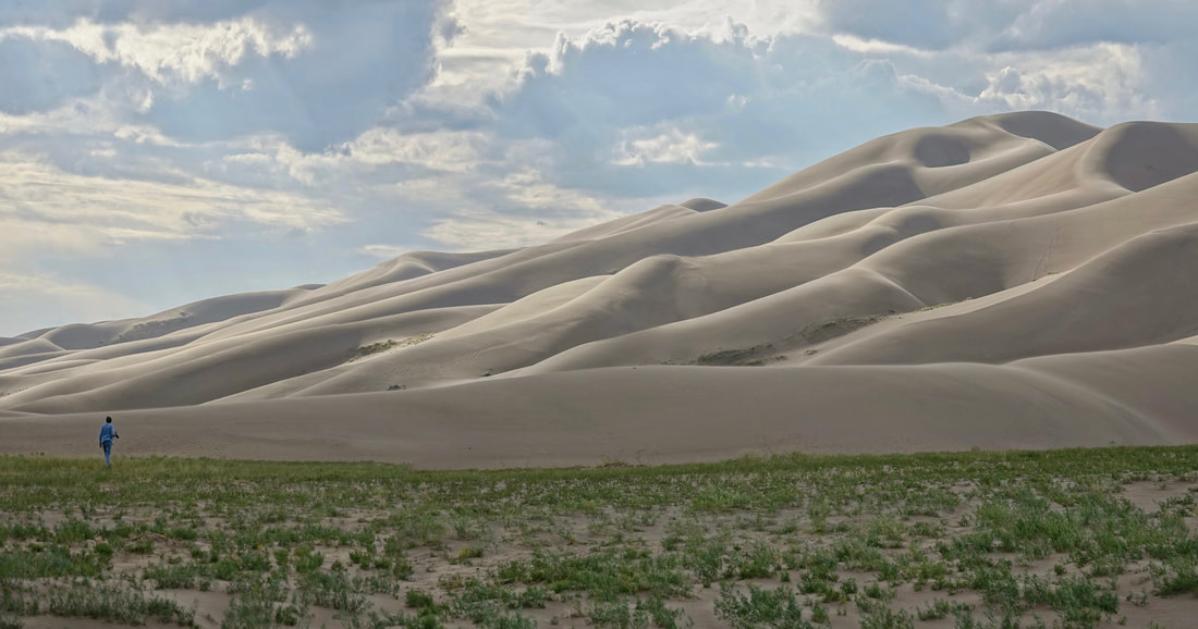 Star dune hike in Great Sand Dunes national park in Colorado