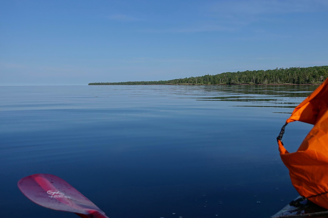 Calm water on Lake Superior in Isle Royale