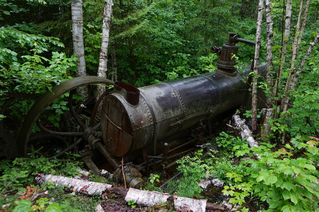 Steam engine at a mine in Isle Royale National Park