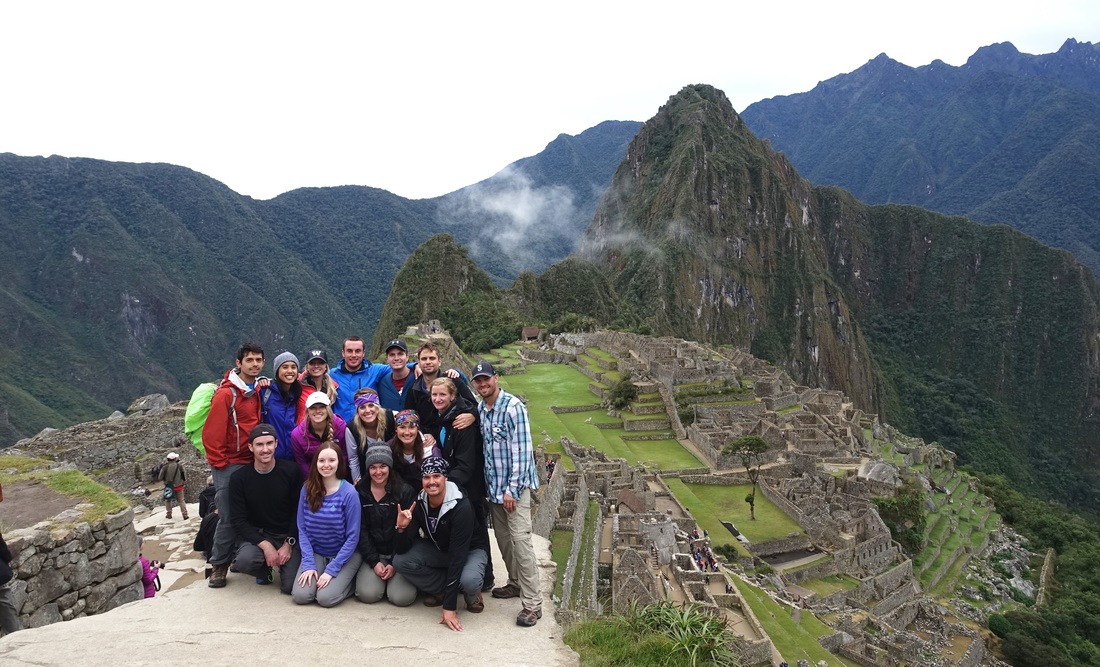Group photo at Machu Picchu