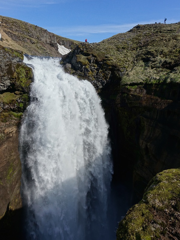 Waterfall on the Fimmvorduhals hike in Iceland