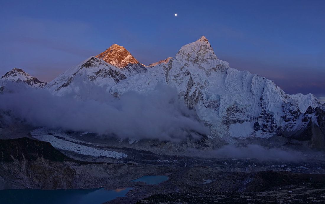 Final light on Mount Everest