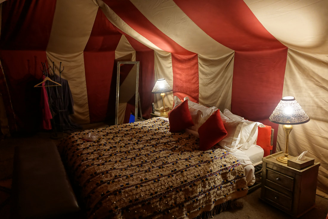 Bed in the tent