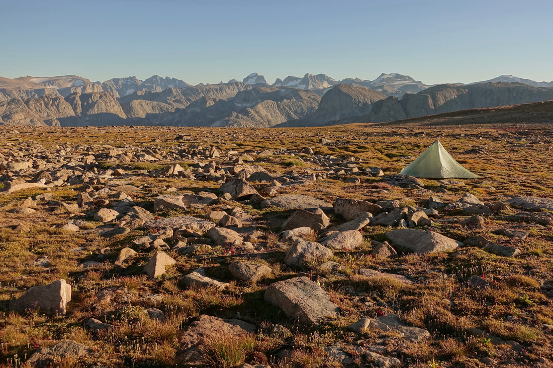 Camp at Goat Flats on the Wind River Range High Route