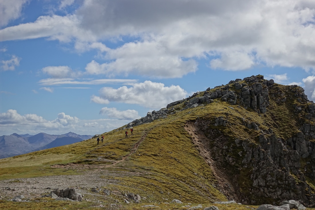 A'Mhaighdean summit walk in Scotland