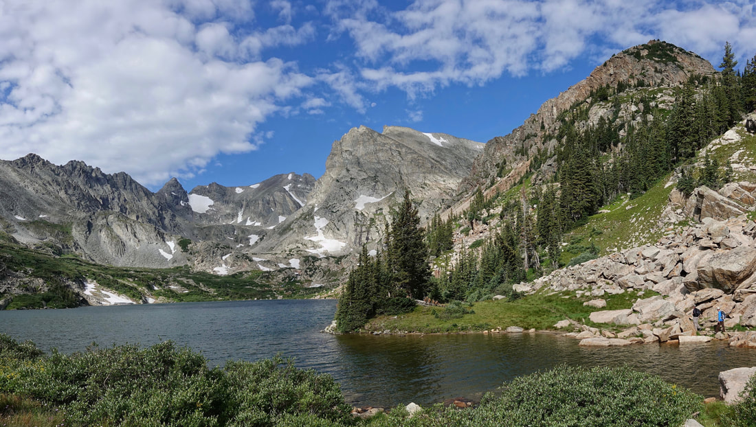 Isabelle lake in the Indian Peaks wilderness