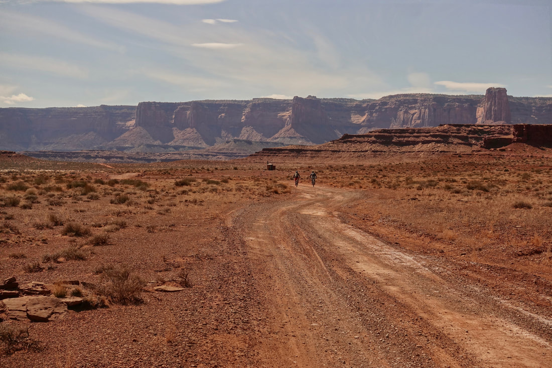 Bikers on the White Rim Road in Canyonlands National Park