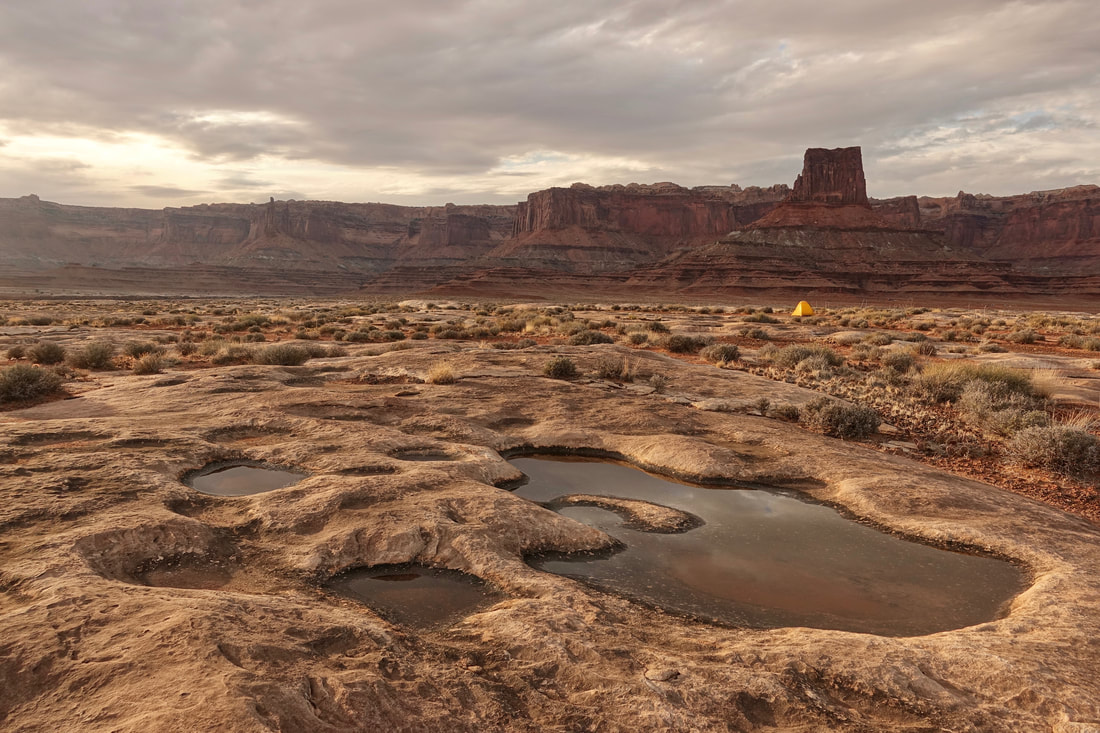 Zone camp near Airport Tower on the White Rim Trail in Canyonlands National Park