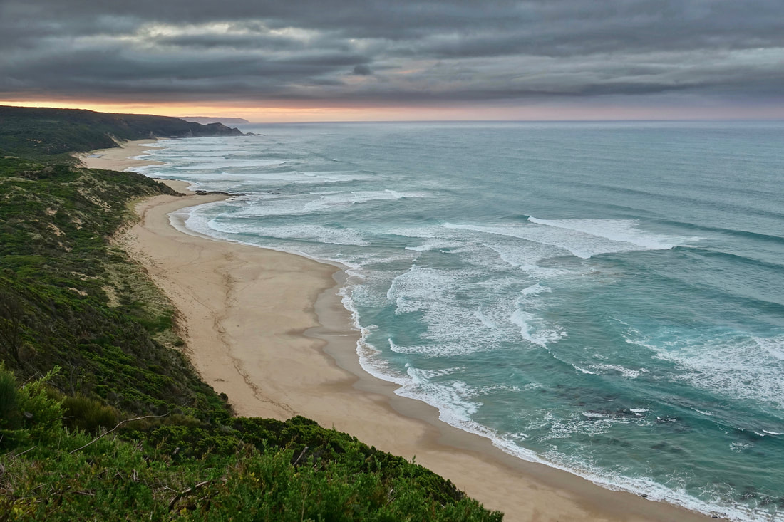 Johanna beach from the campsite for the night on the Great Ocean Walk in Victoria