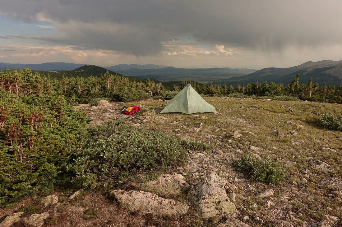 Georgia Pass campsite on the Colorado Trail