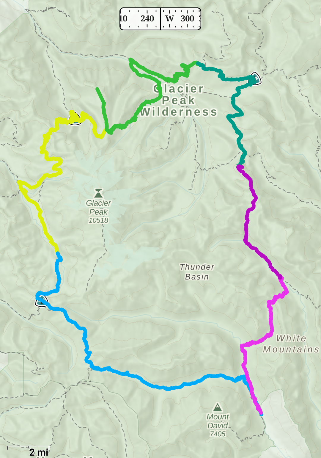 Glacier Peak Circuit Overview Map